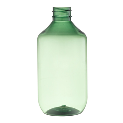 350ml groene Transparante Plastic Aangepaste Flessenmond 28mm