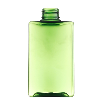 De vierkante Groene Transparante Kosmetische Verpakkende Fles kan met Verschillende Kappen worden aangepast